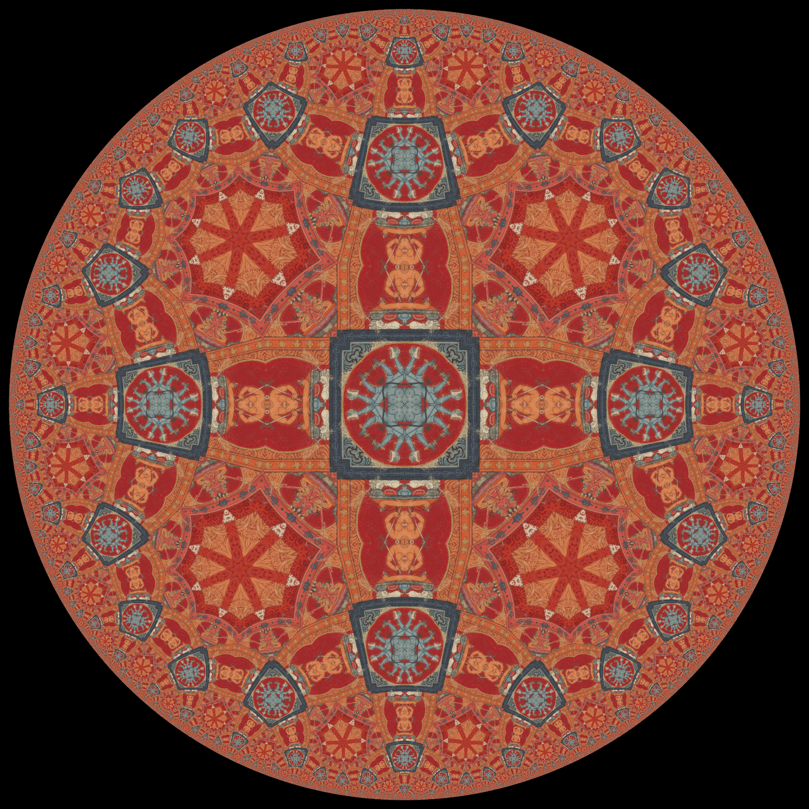 Tibetan Mandala Hyperbolic Transformation