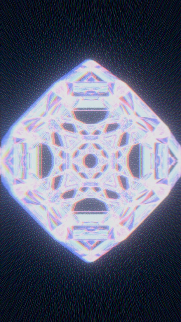 4D artwork of the bitruncated 24-cell or tetracontoctachoron in the Prism Neon finish