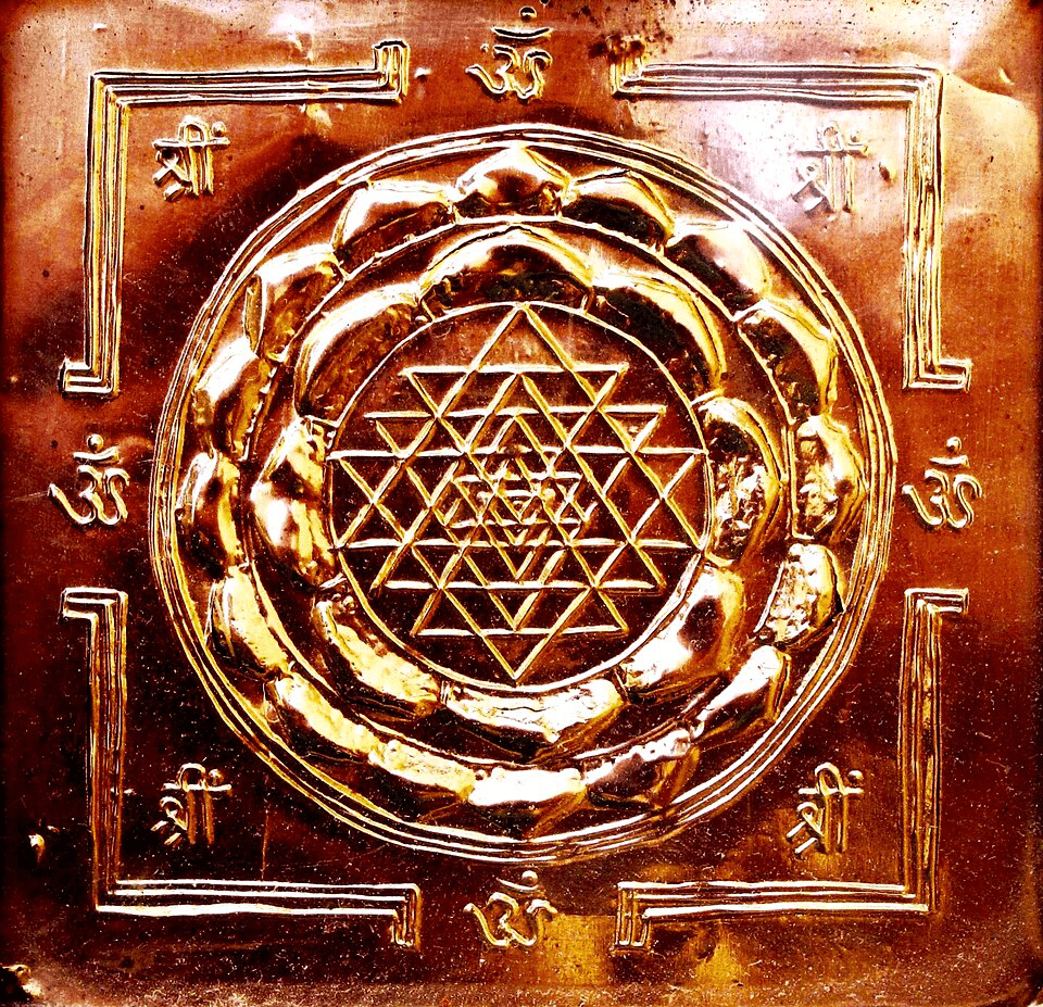 Sri Yantra Copper Relief