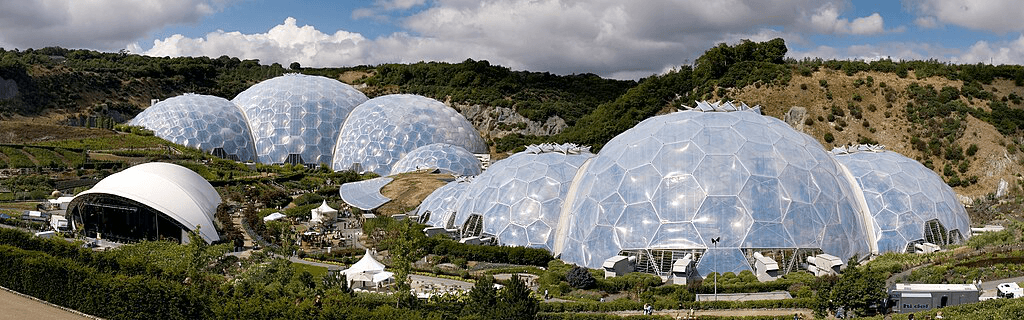 Geodesic domes of the Eden Project