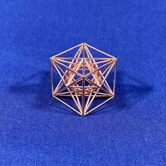Copper Metatron's Cube 3D printed sculpture