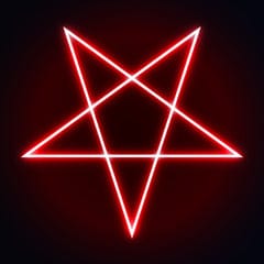 Inverted pentagram symbol
