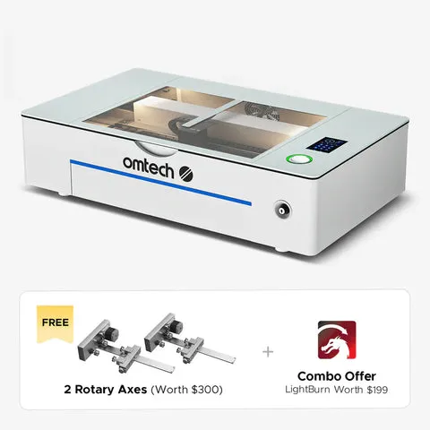OMTech Polar Lite 55W desktop laser cutter compact design