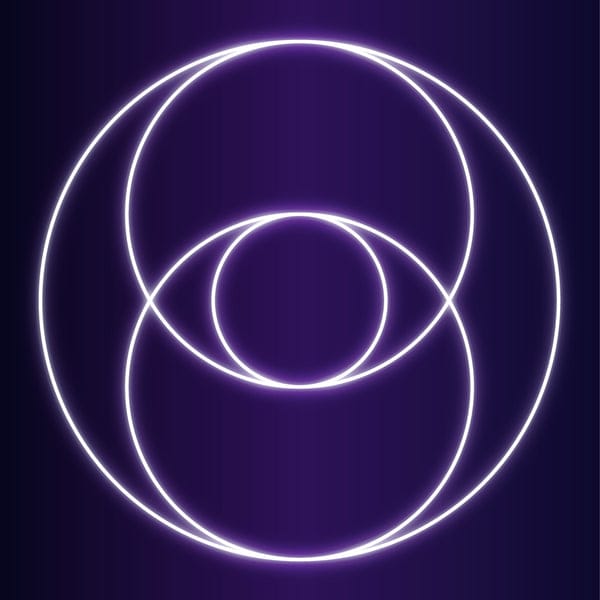 Vesica Piscis sacred geometry symbol showing two intersecting circles forming the almond-shaped portal